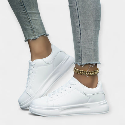 Zapatillas Deportivas de Cuero Blanco