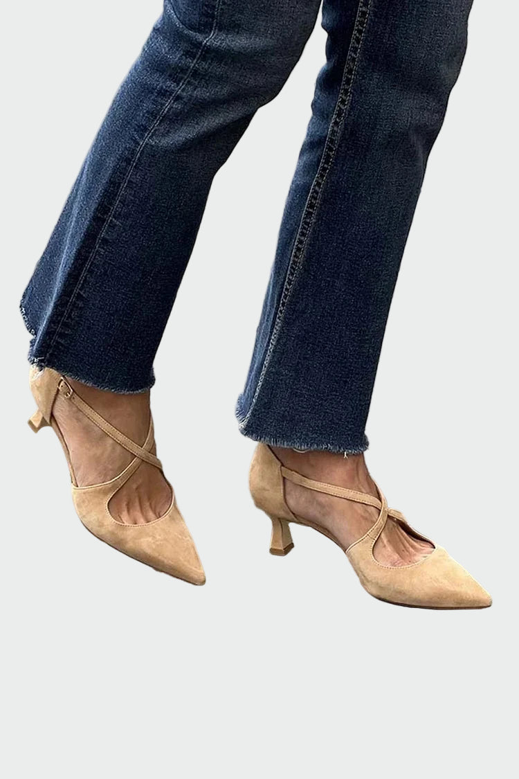 Karolína Eleganti Zapatos de Tacón Stiletto con Bandas Transversales