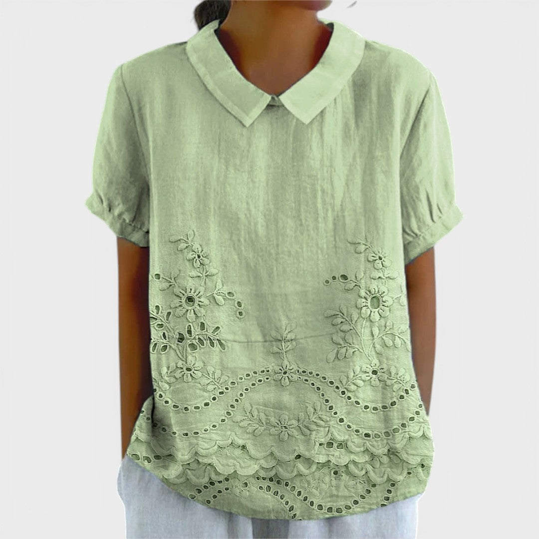 Zlata | Camisa con bordado floral