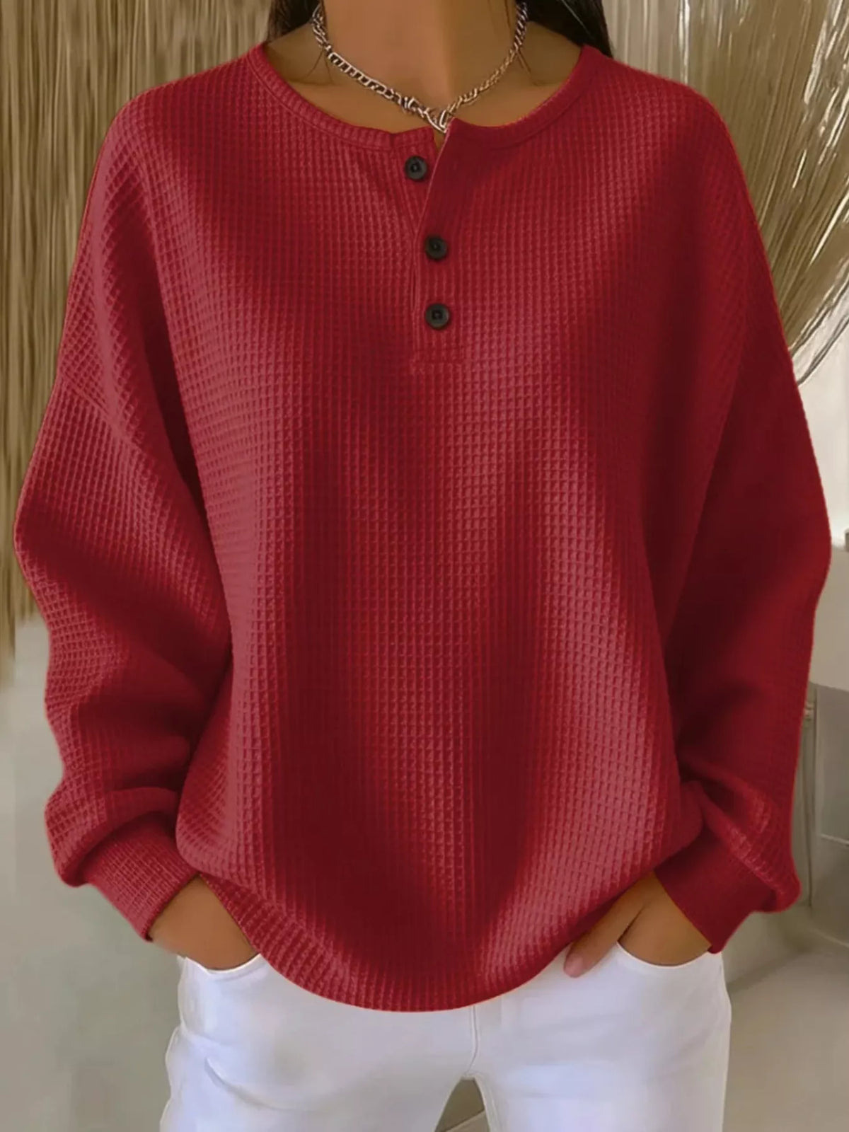 Adelina™ | Top de Tejido Waffle