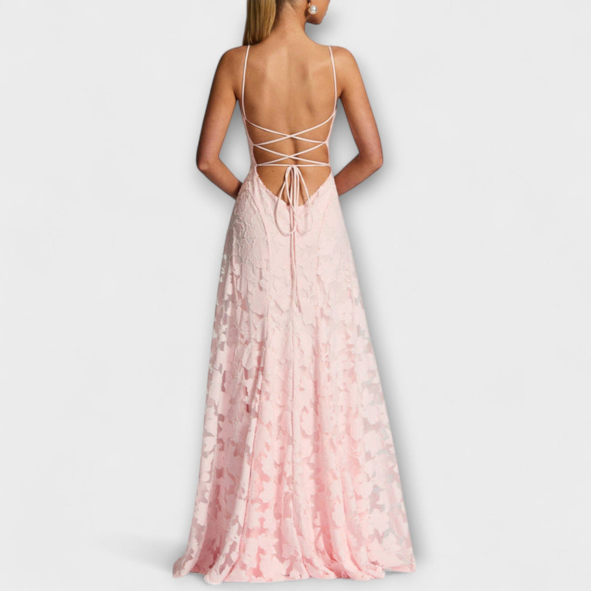 Kairi - Vestidos Maxi Elegantes con Encaje Floral y Tirantes Delgados