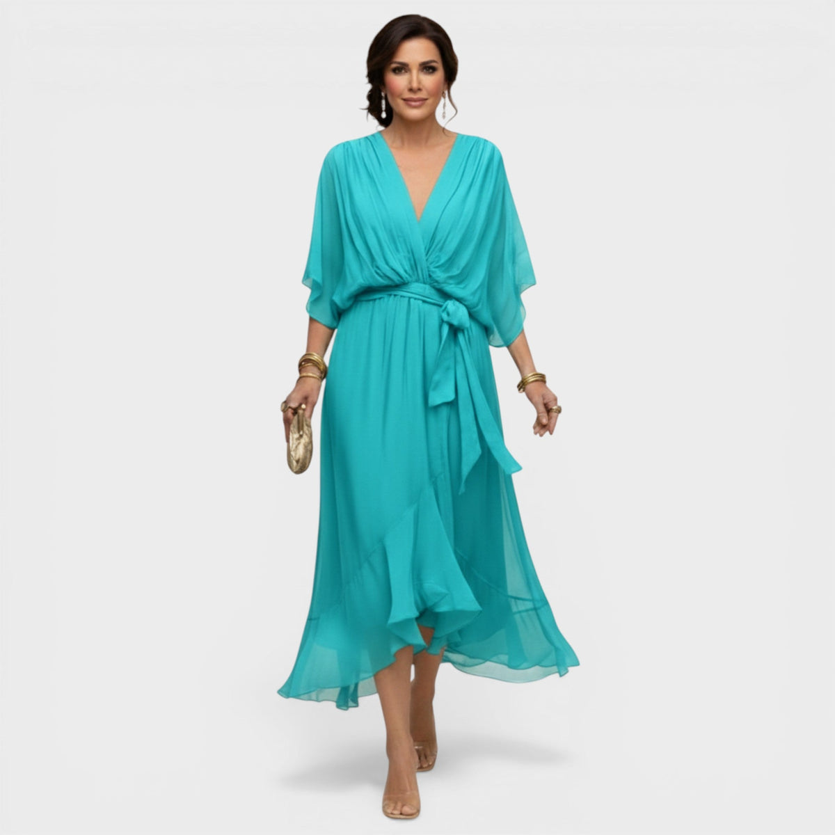 Monika | Vestido elegante de chiffon