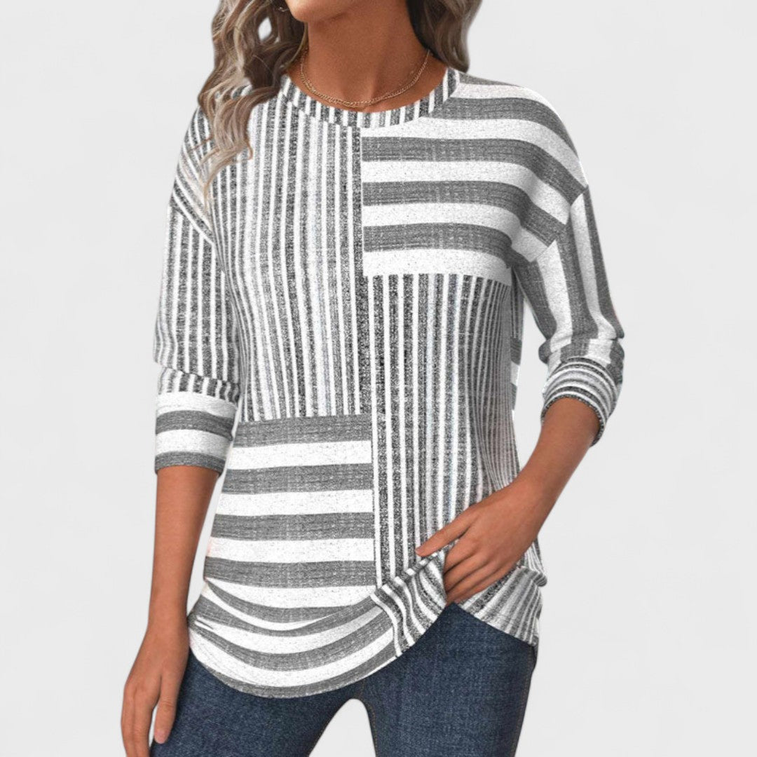 Olga - Blusa a rayas en tejido ligero