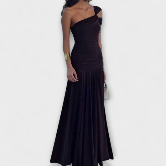 Margot - Vestido maxi con hombros descubiertos