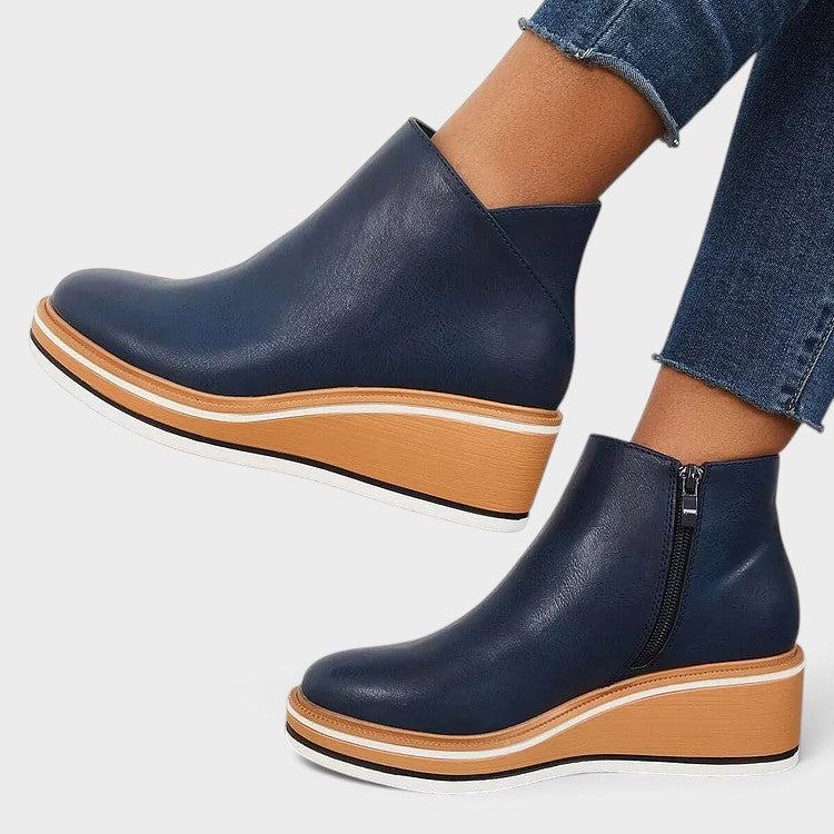 Marcela™ | Botines de Plataforma con Cremallera
