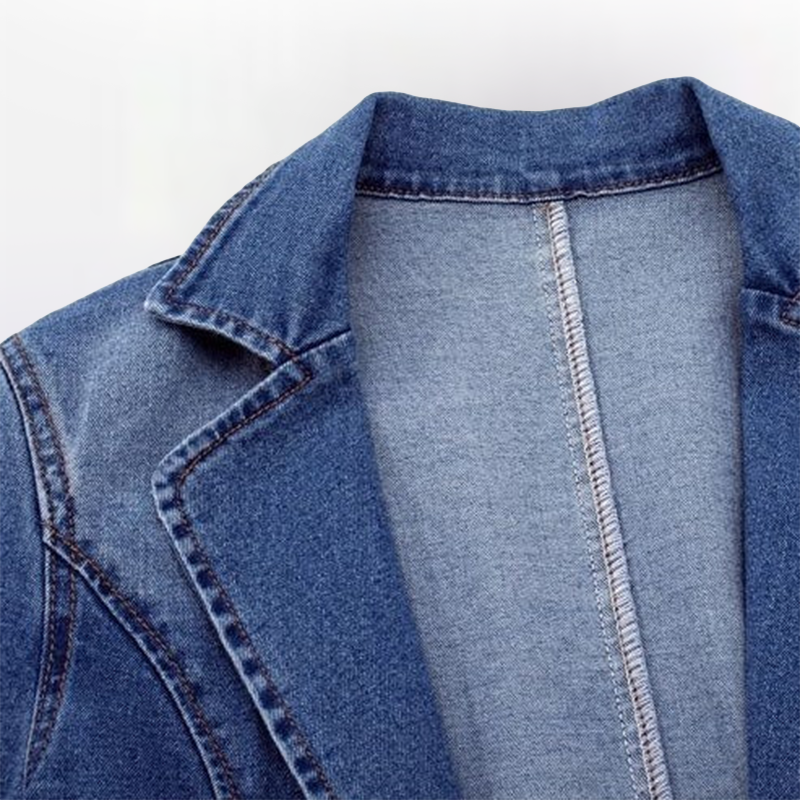 Sandra - Blazer en Denim Clásico