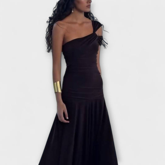 Margot - Vestido maxi con hombros descubiertos