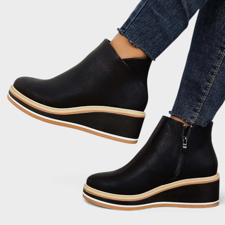Marcela™ | Botines de Plataforma con Cremallera