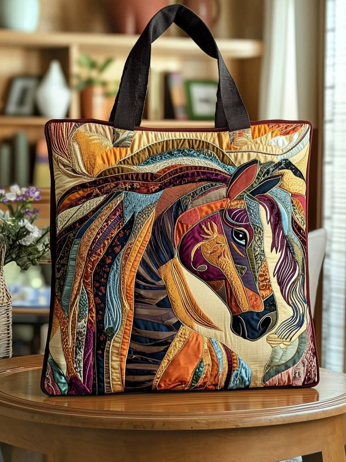 Caballo en Mosaico | Bolso Artesanal Acolchado