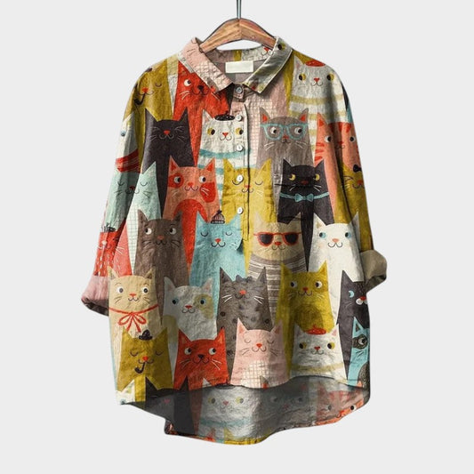 Astrid | Camisa premium con acabados de encaje