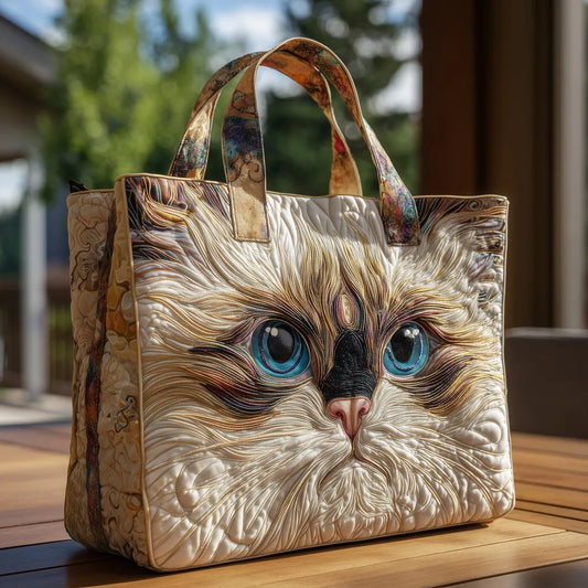 Gato de Ojos Claros | Bolso Artesanal Acolchado