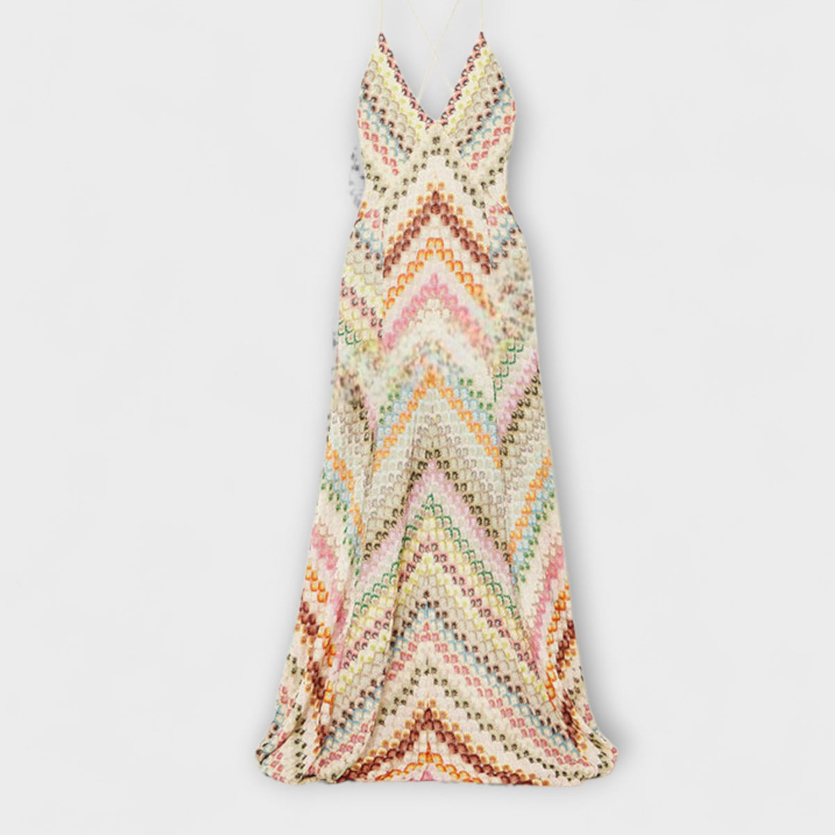 Remi - Maxi vestido con motivo a zigzag colorido de Missoni