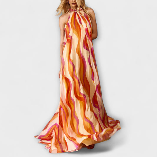 Rumi - Vestidos maxi elegantes con motivo tejido y ondas