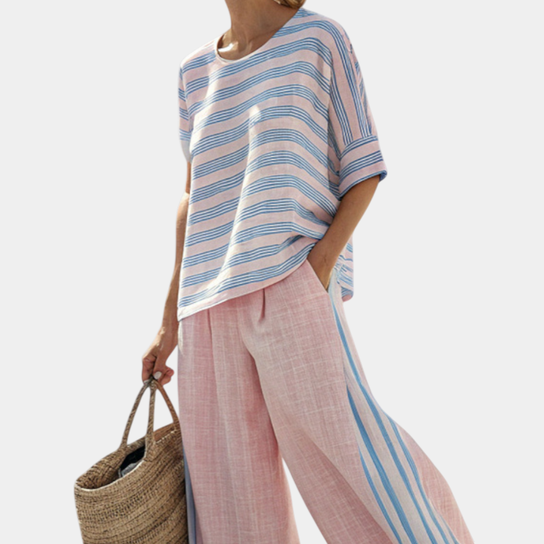 Fleur | pantalones suaves y elegantes en azul
