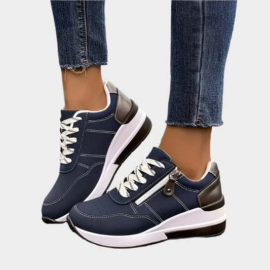 Zapatos ortopédicos con cremallera y suela gruesa