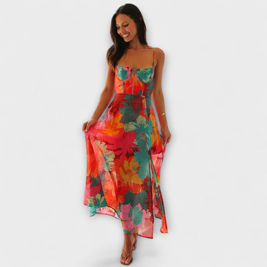 Audrey - Vestido de estampado floral para mujeres - Elegante y atractivo