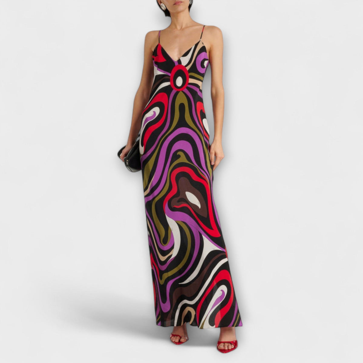 Daphne - Vestido maxi con motivo marmoleado