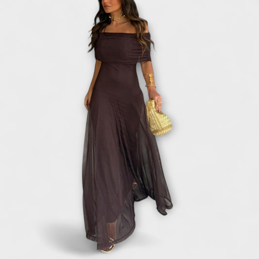 Louka - Vestido maxi Toledo de un solo hombro