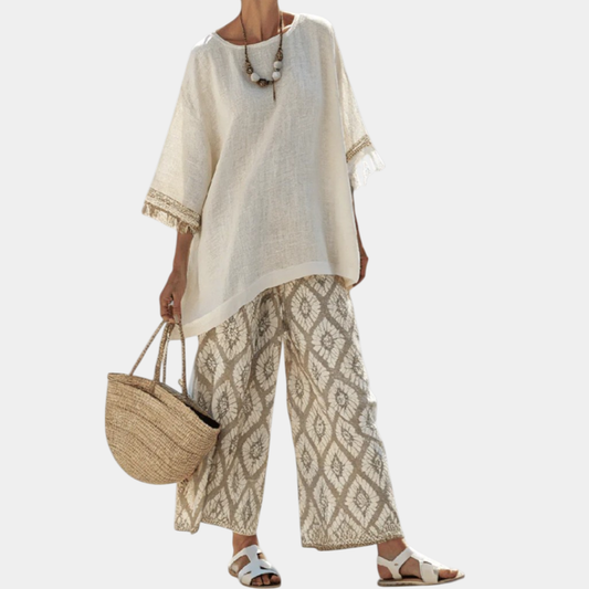 Ilaria | Top sofisticado y pantalones casual