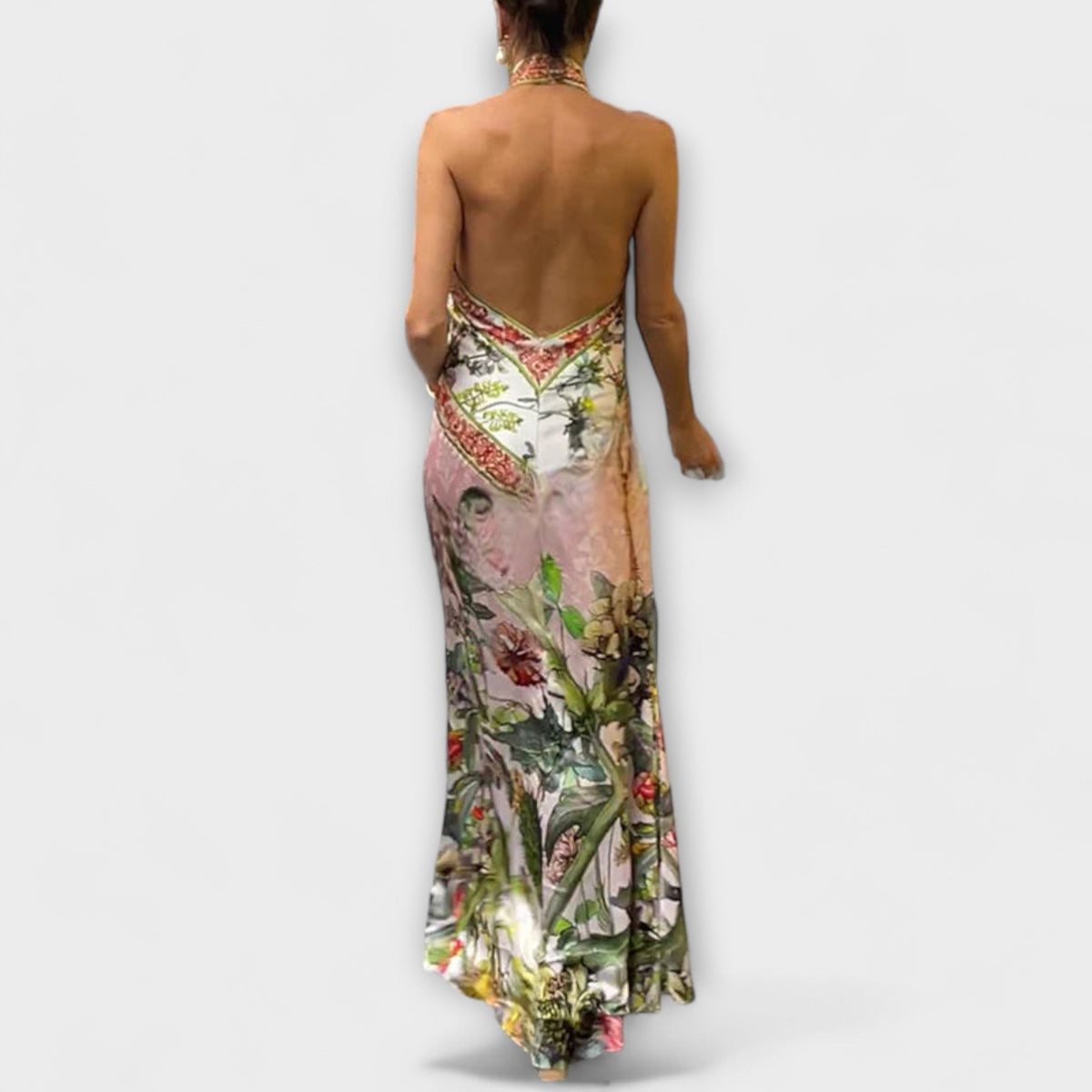 Ayla - Vestido maxi sin mangas con estampado floral