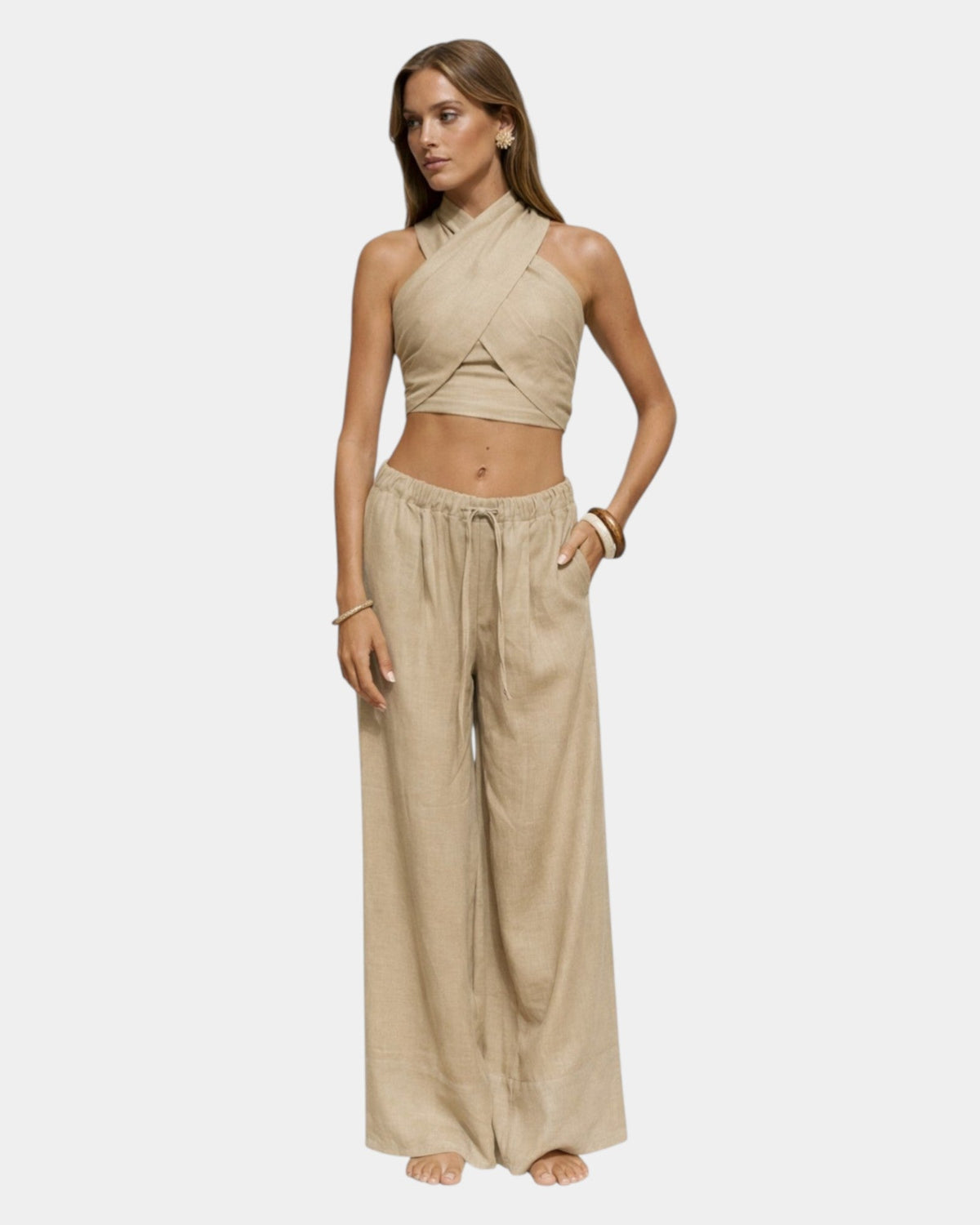 Louna | Conjunto sin tirantes con cuello halter