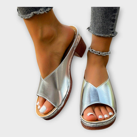 Sandalias de Tacón Alto y Abierto