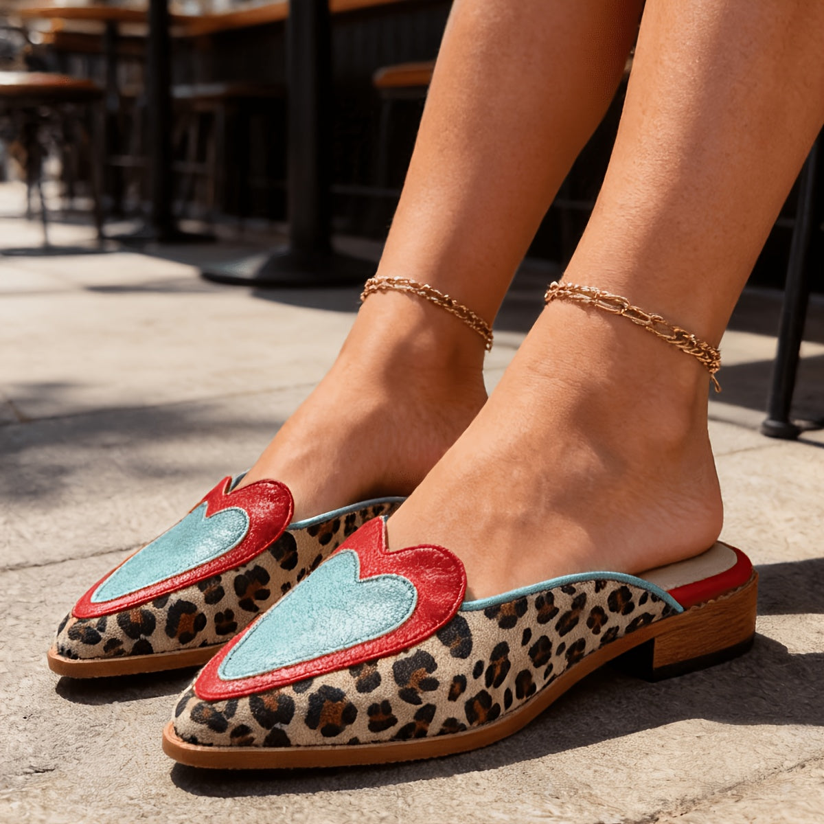 Perla™ | Mules con Leopardo