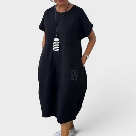 Nicole | Vestido midi fluido con bolsillos