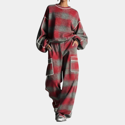 Carmen | Conjunto de Felpa y Pantalones Color Block