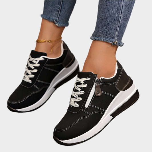 Zapatos ortopédicos con cremallera y suela gruesa