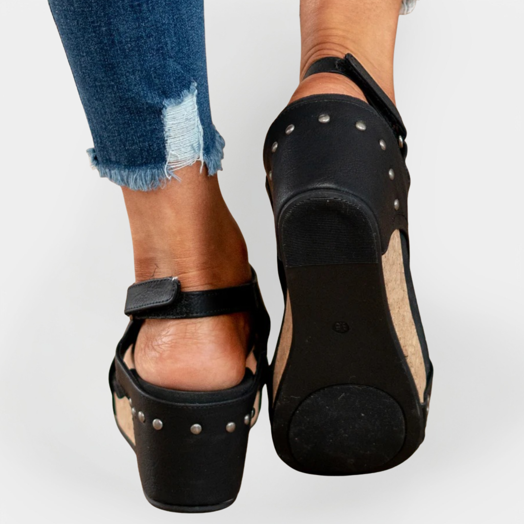 Sandalias con plataforma de ante