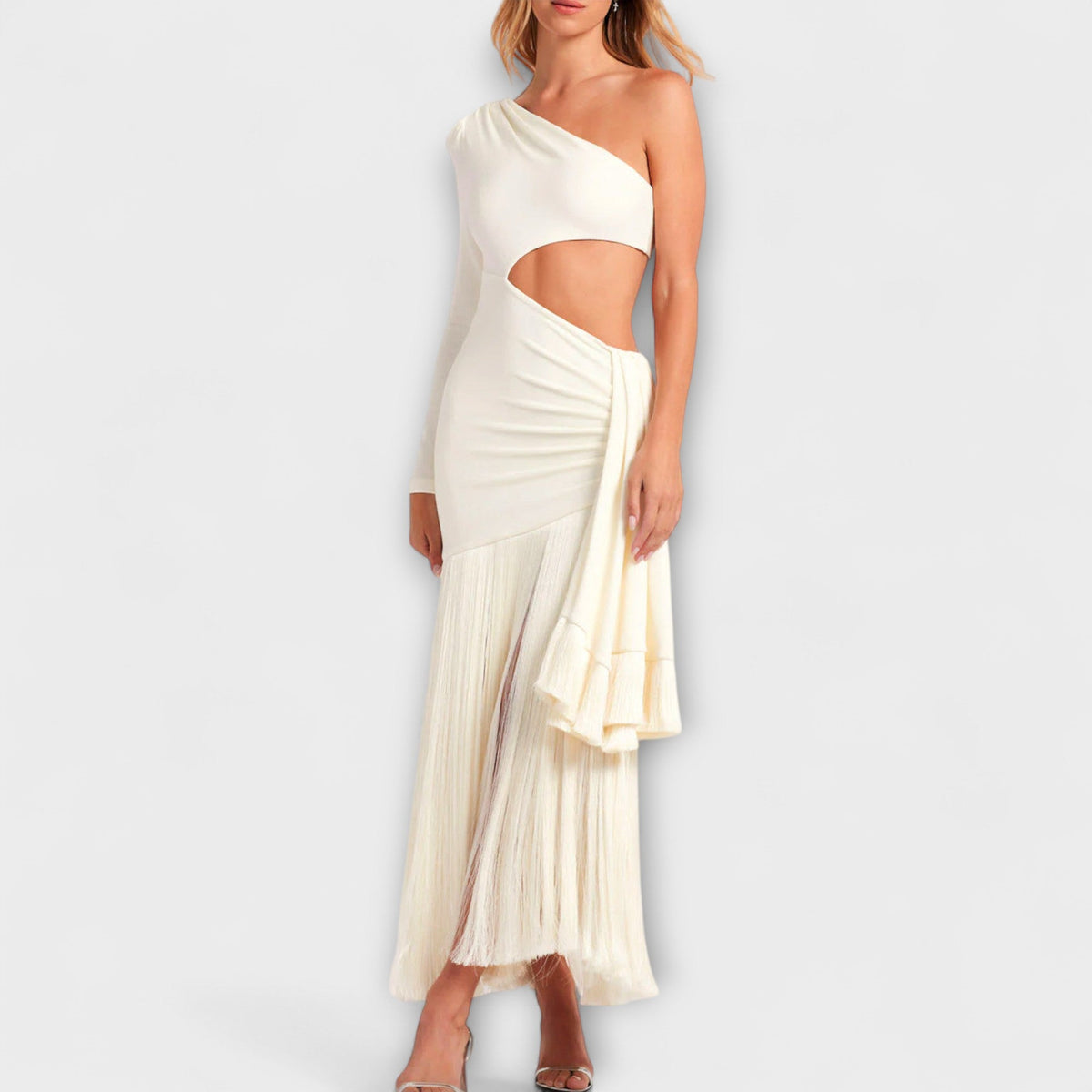 Alice - Vestidos maxi encantadores con escote y flecos