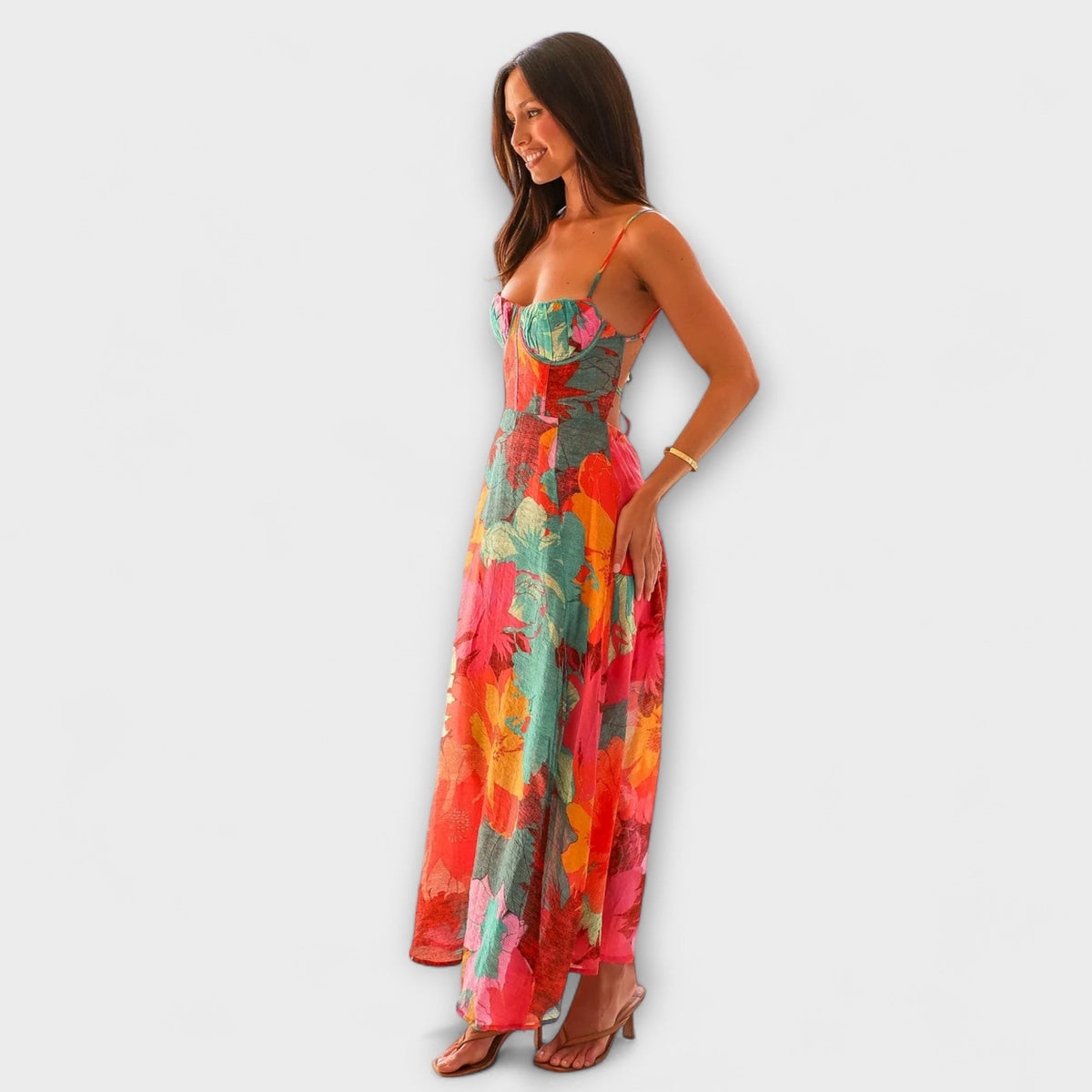 Audrey - Vestido de estampado floral para mujeres - Elegante y atractivo