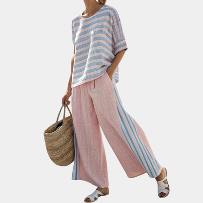 Fleur | pantalones suaves y elegantes en azul