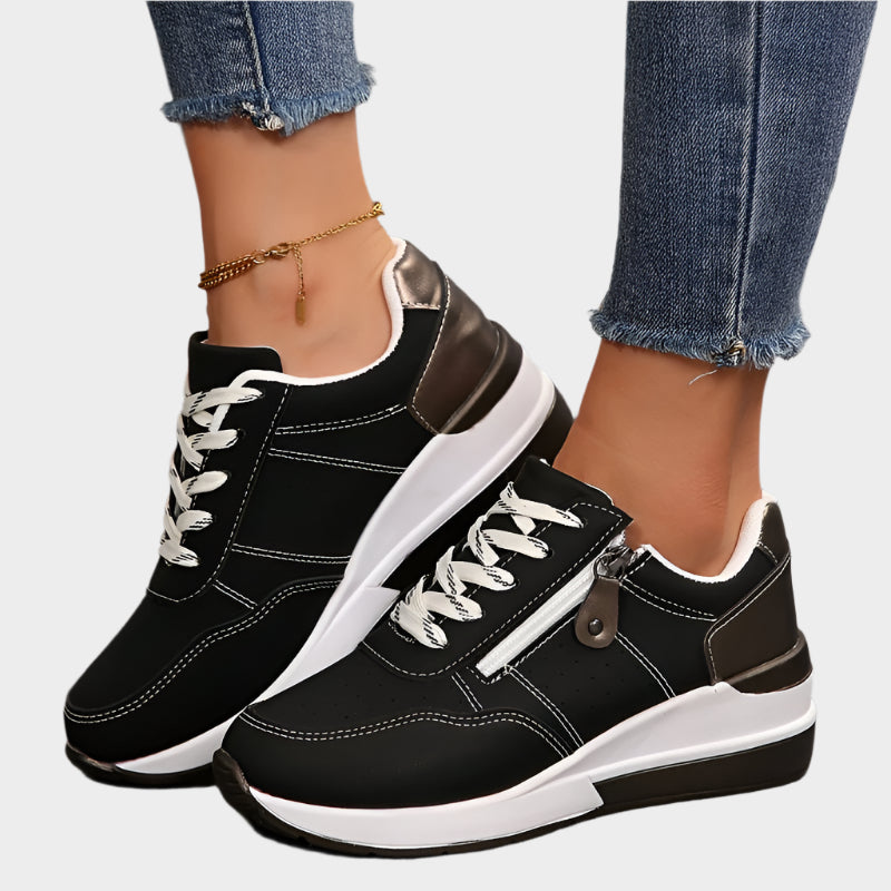 Zapatos ortopédicos con cremallera y suela gruesa