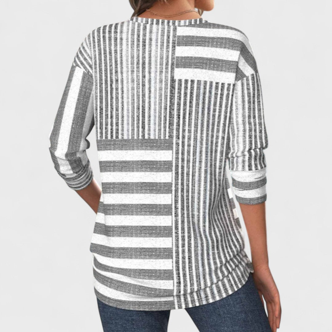 Olga - Blusa a rayas en tejido ligero