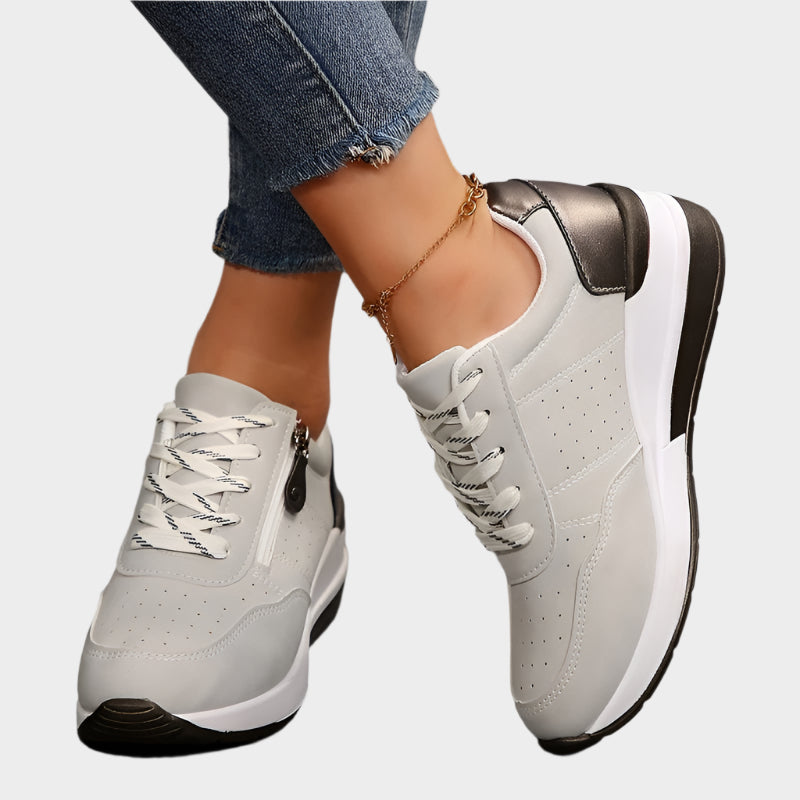 Zapatos ortopédicos con cremallera y suela gruesa