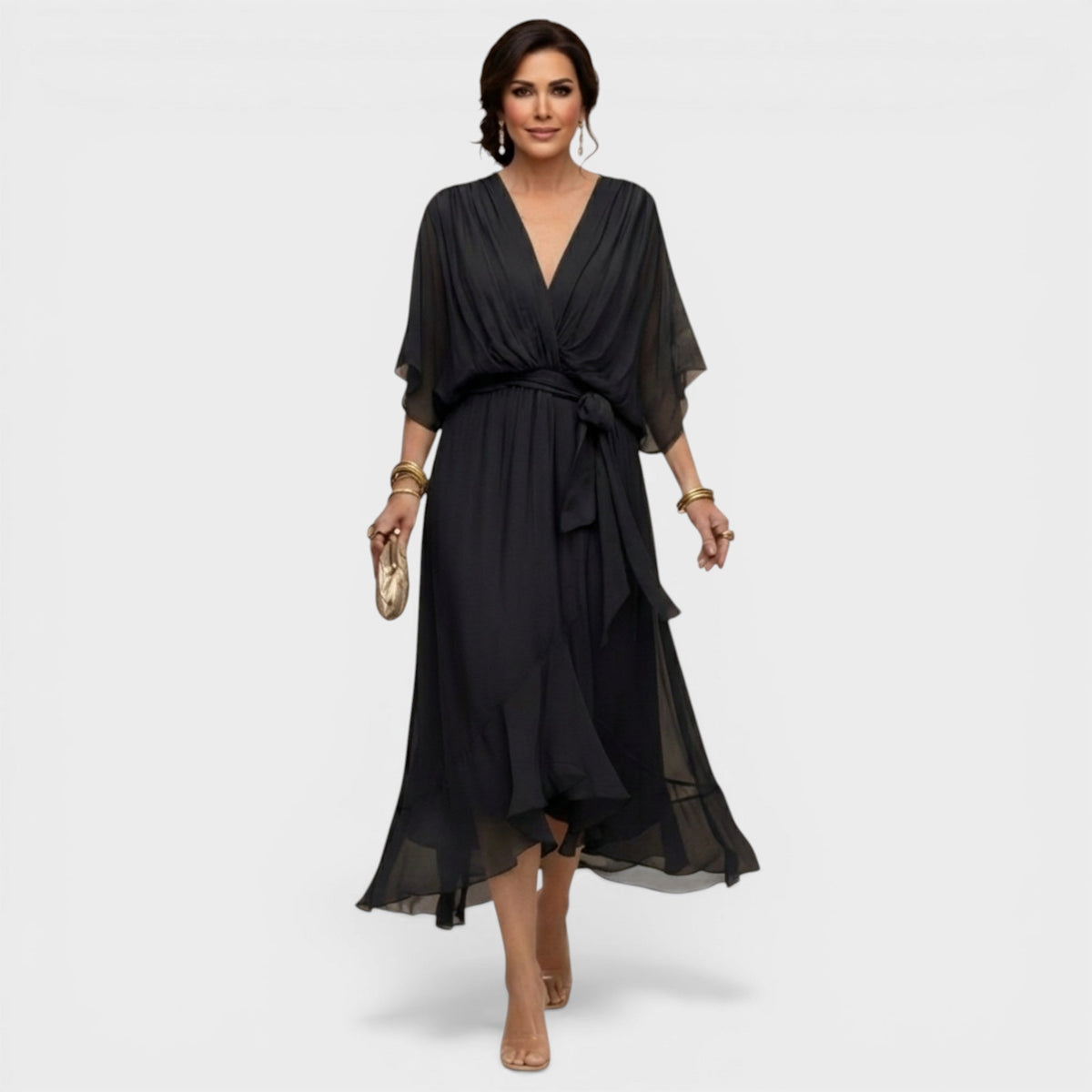 Monika | Vestido elegante de chiffon