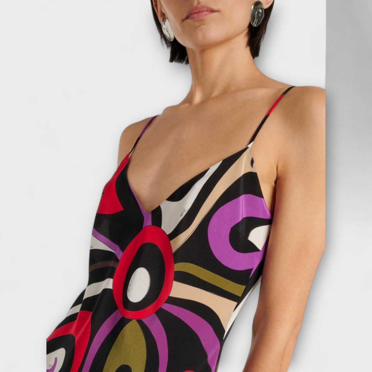 Daphne - Vestido maxi con motivo marmoleado