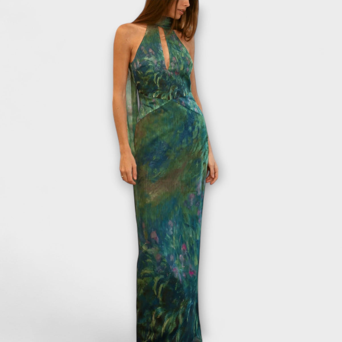 Maisie - Vestido Maxi Estampado Iris de Monet