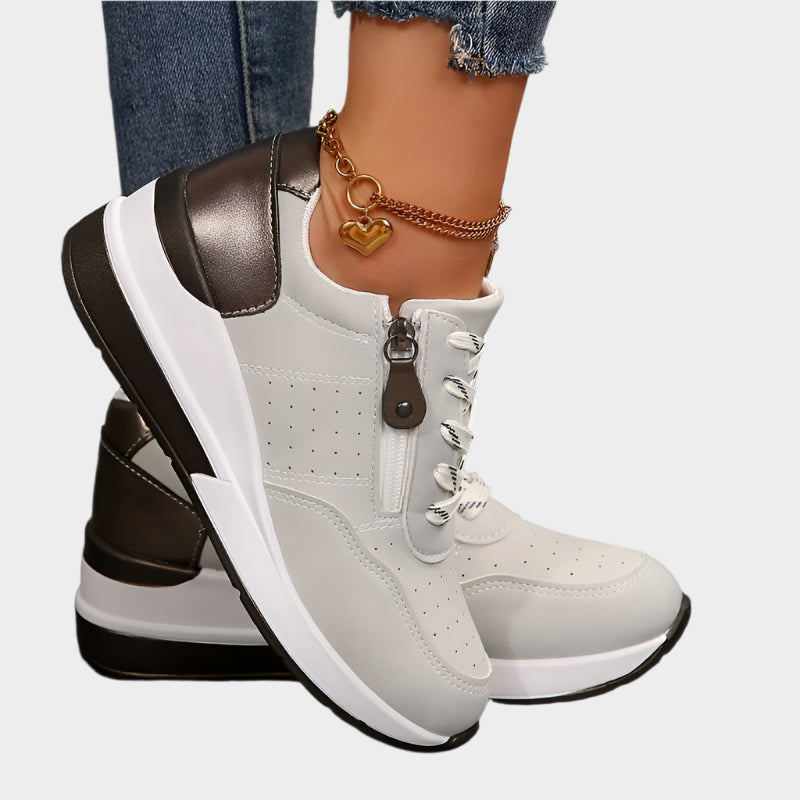 Zapatos ortopédicos con cremallera y suela gruesa
