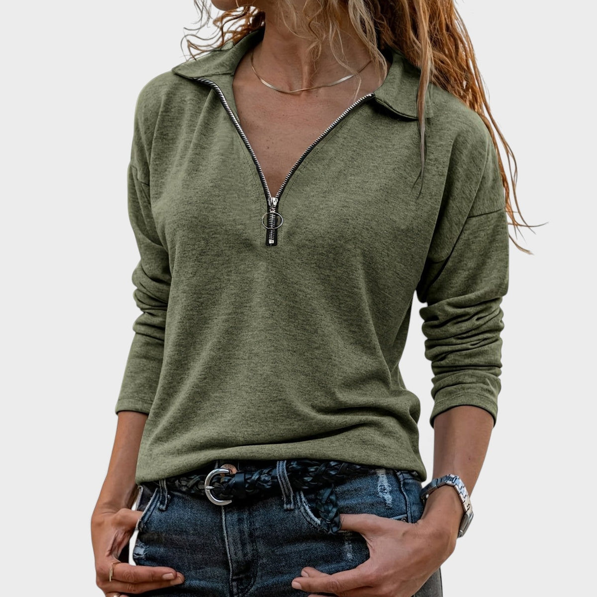 Nora™ | Blusa Chic de Manga Larga
