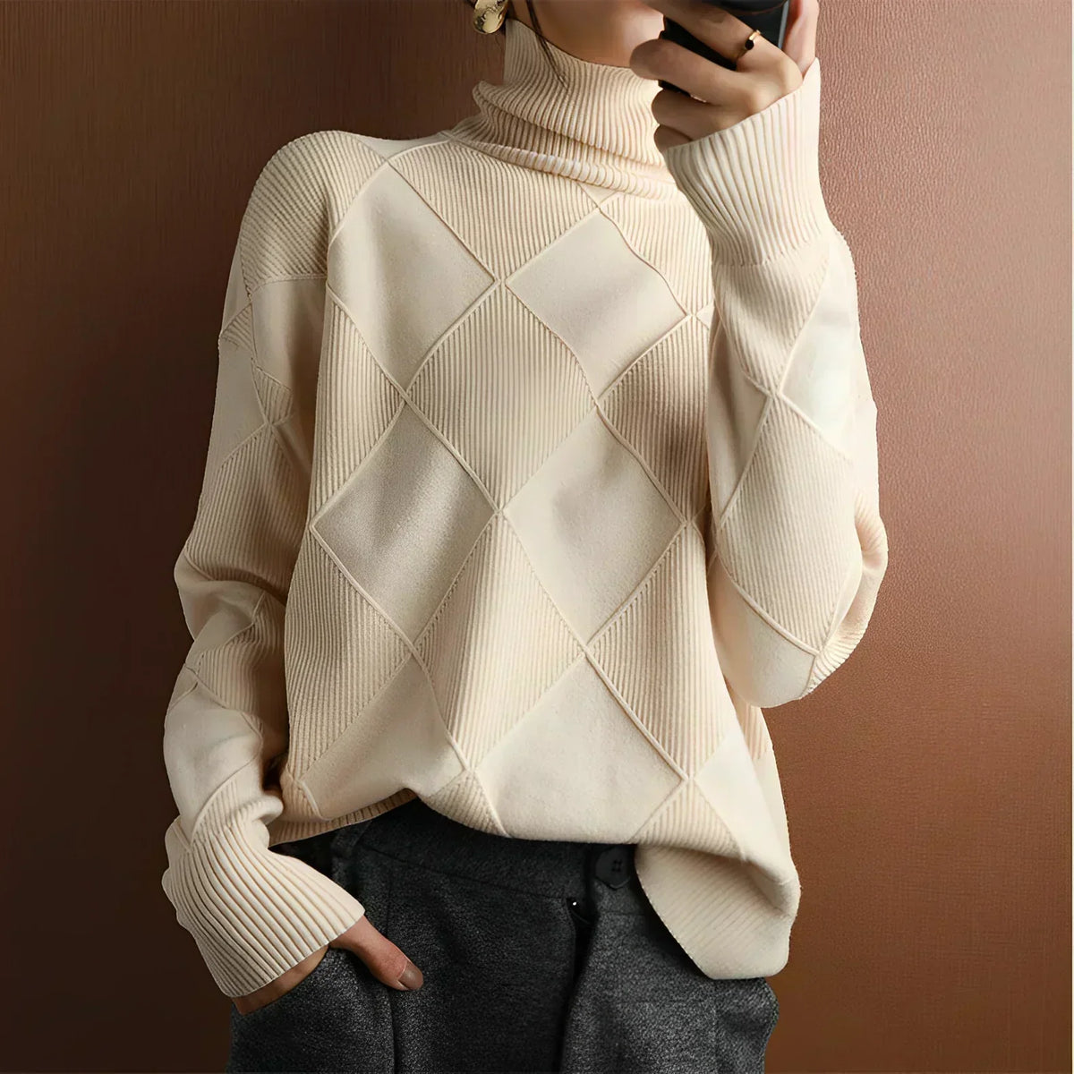 Marcelle | Suéter de cuello alto chunky