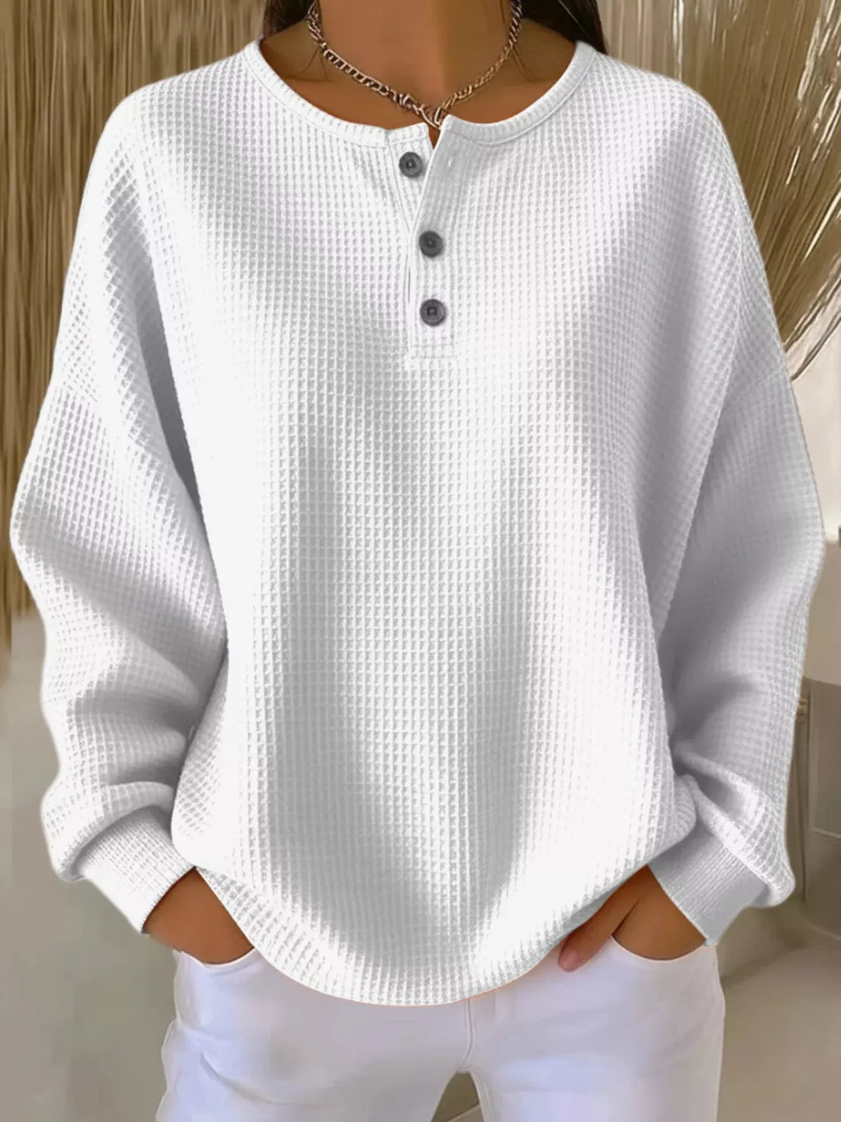 Adelina™ | Top de Tejido Waffle