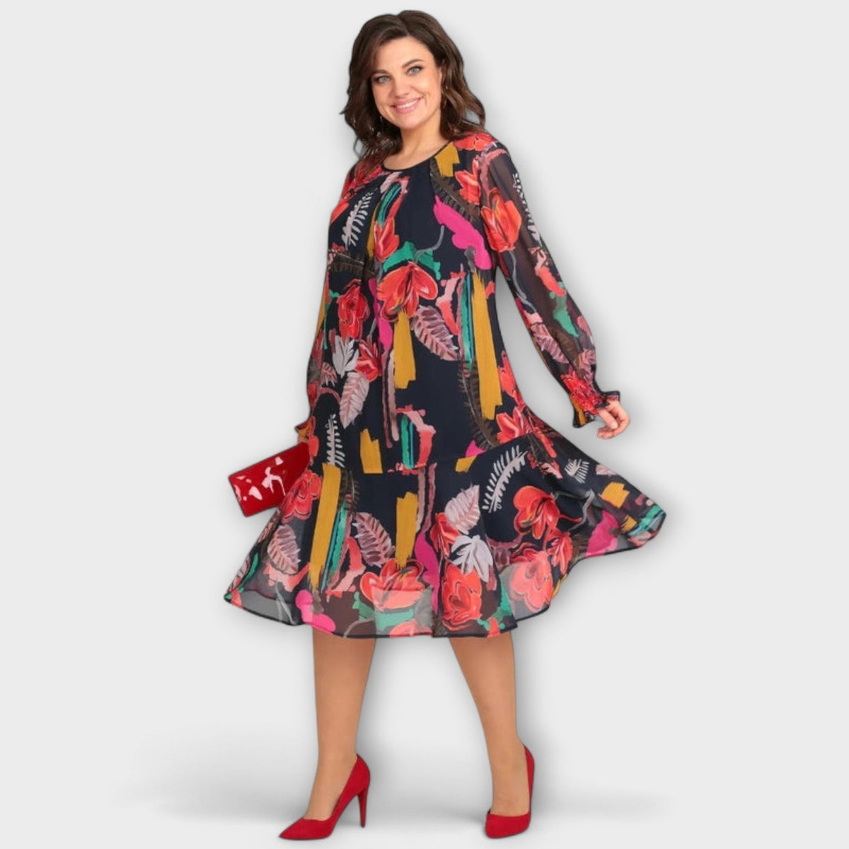 Caroline - Vestidos elegantes para siluetas generosas para el máximo confort