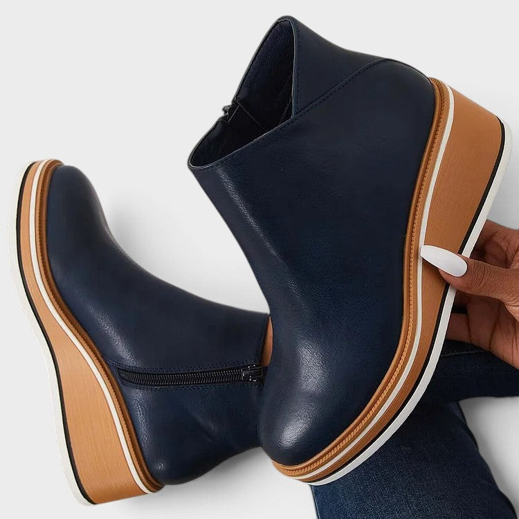 Marcela™ | Botines de Plataforma con Cremallera
