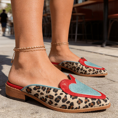 Perla™ | Mules con Leopardo
