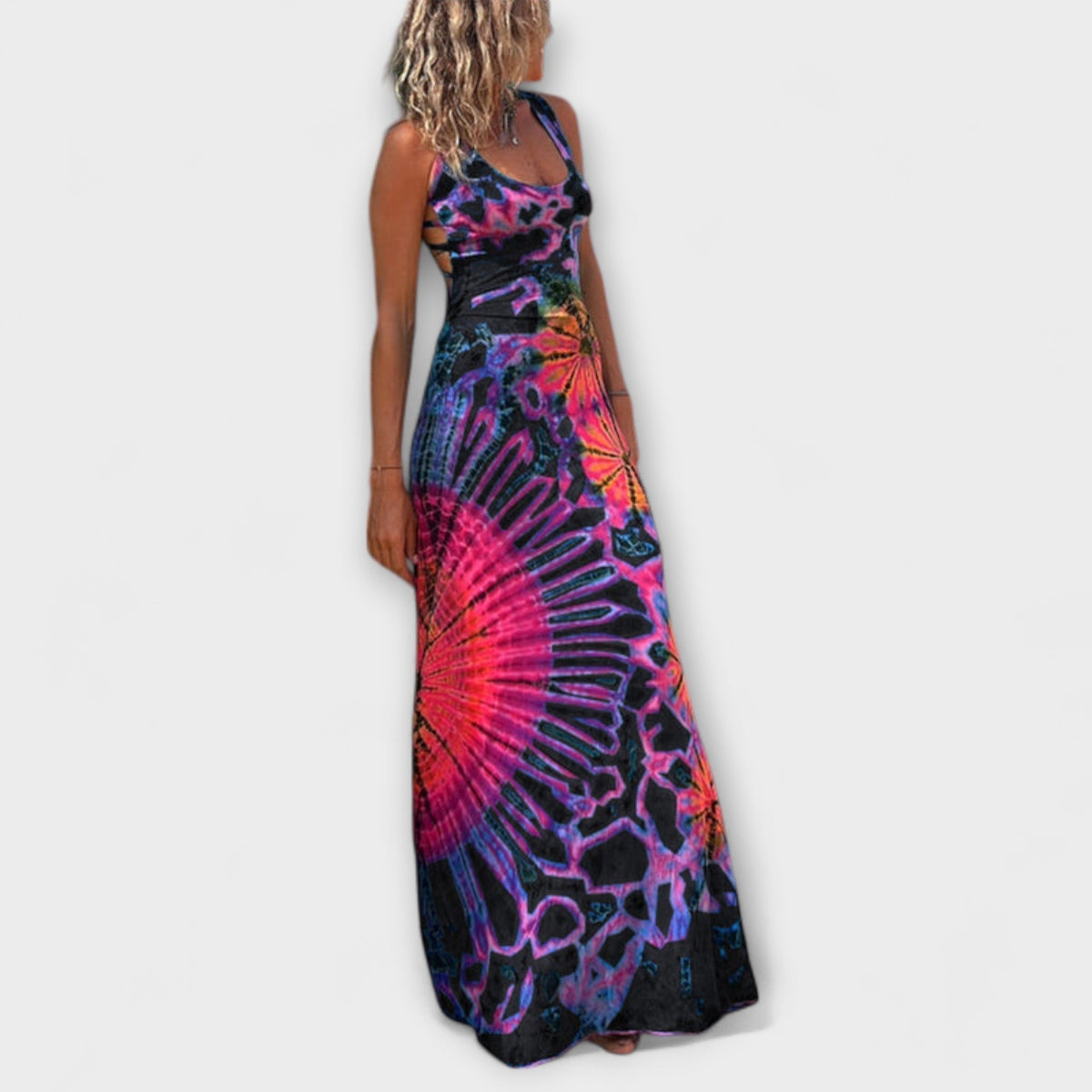Ronja - El vestido maxi Tie-Dye impreso