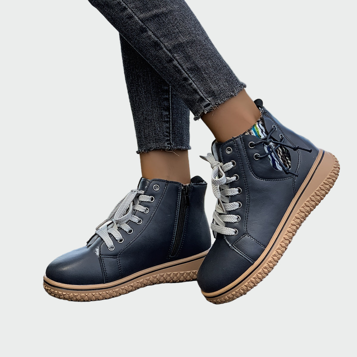 Botines de cuero ortopédico