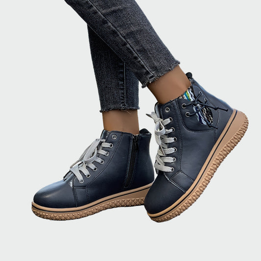 Botines de cuero ortopédico